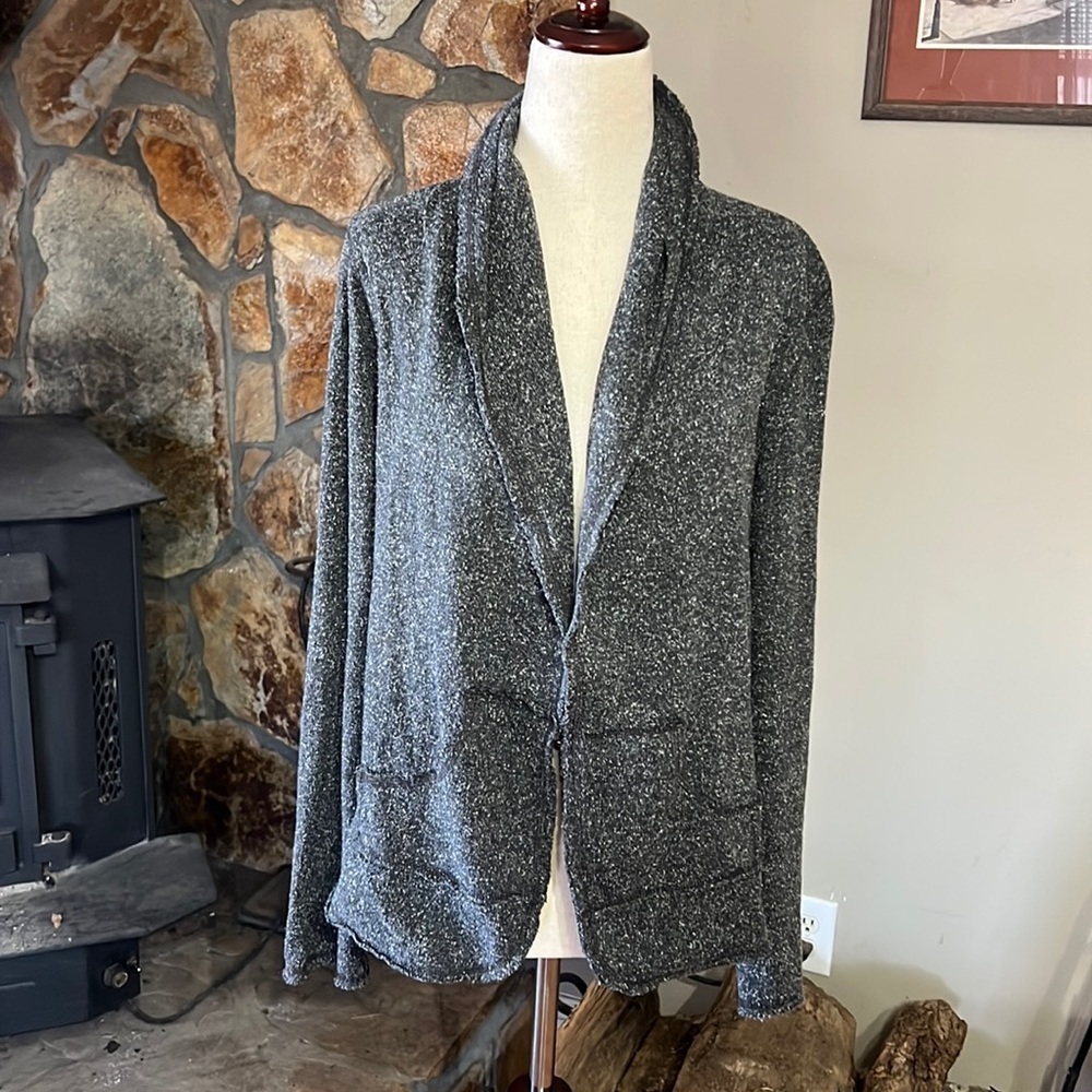 CAbi Speckled Gray Cardigan Jacket